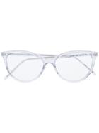 Saint Laurent Eyewear Transparent Frame Glasses - Neutrals