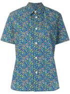 A.p.c. Short Sleeved Floral Shirt - Blue