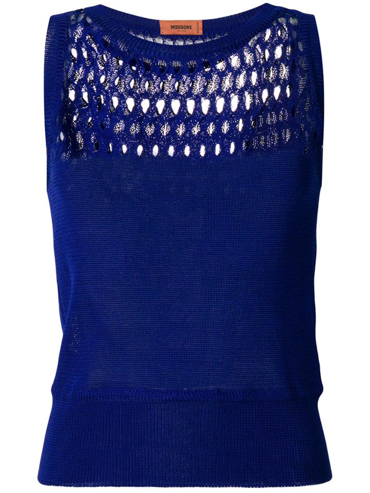 Missoni Knitted Tank Top - Blue