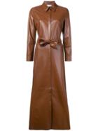 Nanushka Waist-tied Trench Dress - Brown