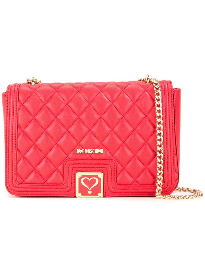 Love Moschino - Chain Strap Shoulder Bag - Women - Polyurethane - One Size, Red, Polyurethane