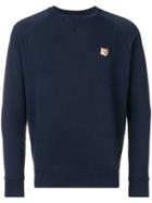 Maison Kitsuné Fox Head Sweater - Blue