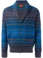 Missoni Shawl Neck Cardigan, Men's, Size: 48, Blue, Nylon/polyester/mohair/wool