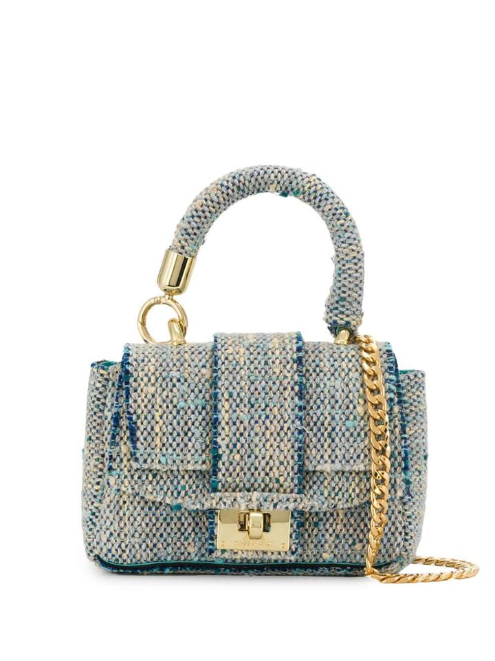 Alila Mini Tweed Tote Bag - Blue