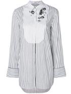 Dorothee Schumacher Embellished Striped Longline Shirt - White