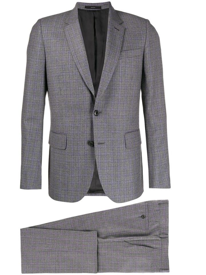 Paul Smith Check Pattern Suit - Grey