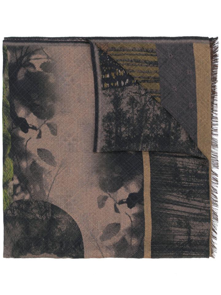 Etro Thick Patterned Scarf - Brown