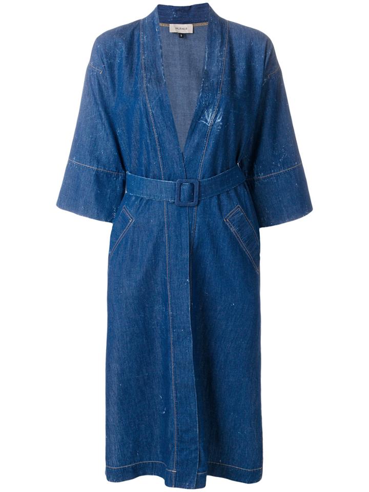 Murmur Denim Bliss Trench Coat - Blue