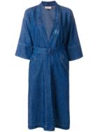 Murmur Denim Bliss Trench Coat - Blue