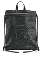 Zanellato Logo Embossed Backpack - Black