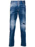 Dsquared2 - Distressed Slim Jeans - Men - Cotton/spandex/elastane - 48, Blue, Cotton/spandex/elastane