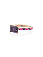 Alice Cicolini 14k Yellow Gold Candy Kimono Violet Blue Sapphire Ring