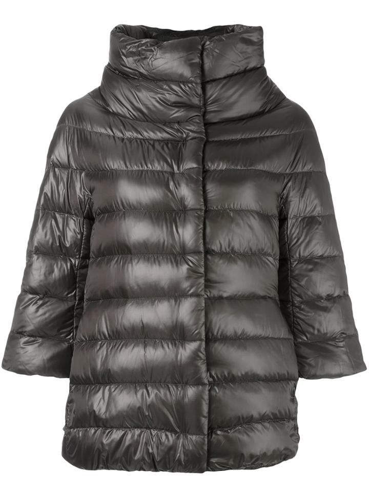 Herno Cropped Sleeve Padded Jacket - Grey
