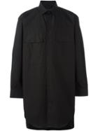 Craig Green Front Pocket Long Shirt, Men's, Size: Medium, Black, Cotton