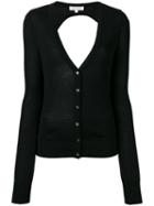 Io Ivana Omazic - Elongated Sleeves V-neck Cardigan - Women - Silk/viscose - 44, Women's, Black, Silk/viscose