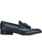 Salvatore Ferragamo Tassel Detail Loafers, Men's, Size: 6, Blue, Leather/rubber