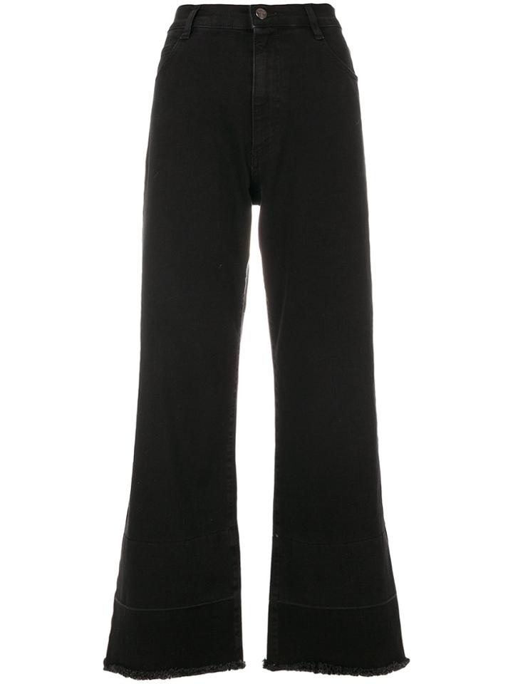 Vivetta Flared Cropped Jeans - Black