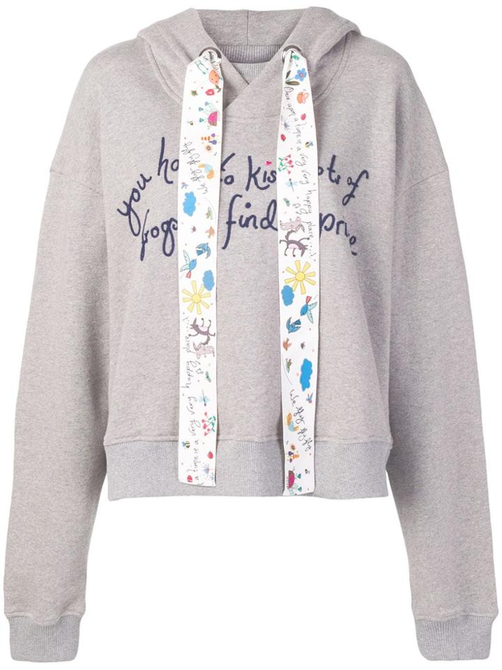 Mira Mikati Fairytale Embroidered Hoodie - Grey