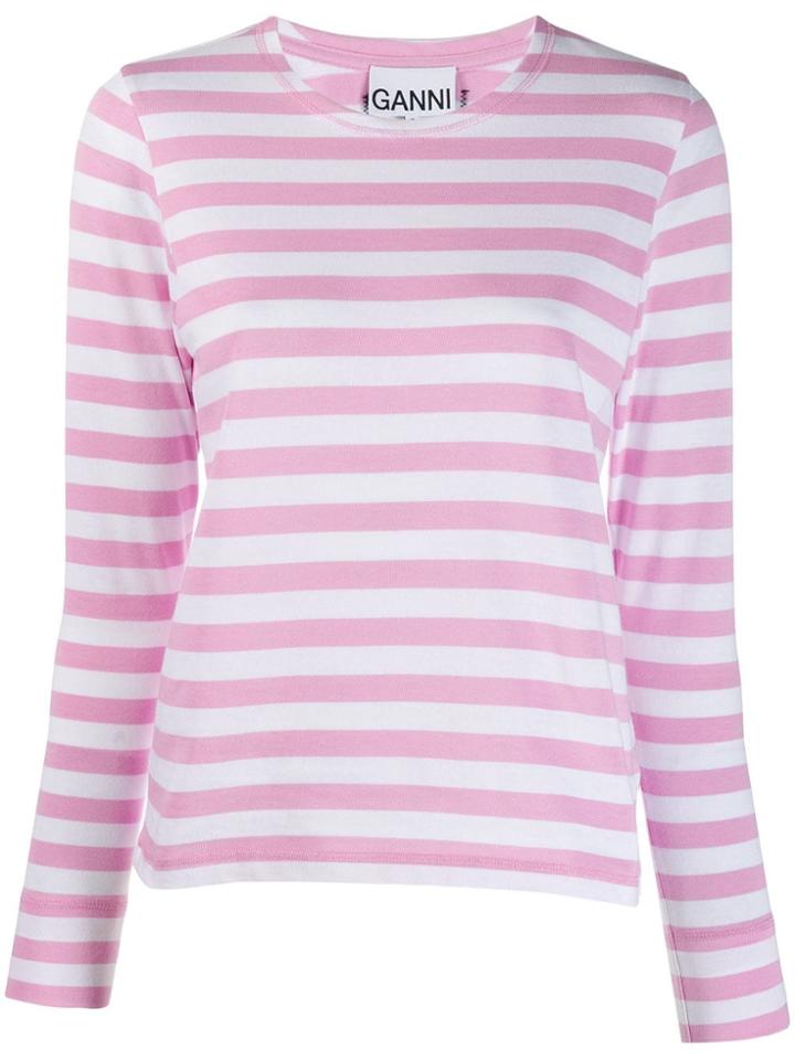 Ganni Striped Top - Pink