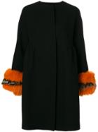 Ermanno Scervino Fur Trim Coat - Black