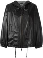 Arma Hooded Leather Jacket, Women's, Size: 42, Black, Spandex/elastane/viscose/lamb Skin