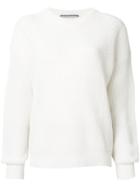 Cristaseya Dropped Shoulder Knit Jumper - White