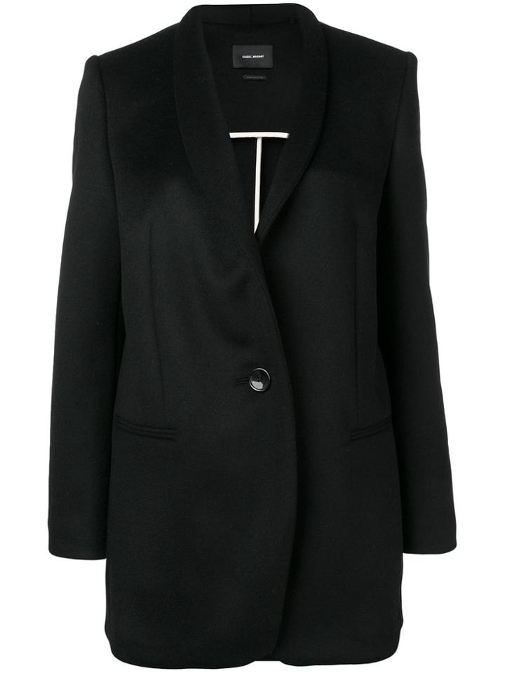 Isabel Marant Single-breasted Fitted Coat - Black