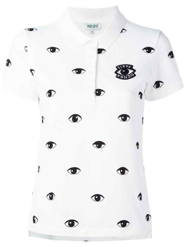 Kenzo Eyes Polo Shirt, Women's, Size: Xs, White, Cotton