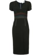 Diane Von Furstenberg V-neck Tailored Dress - Black