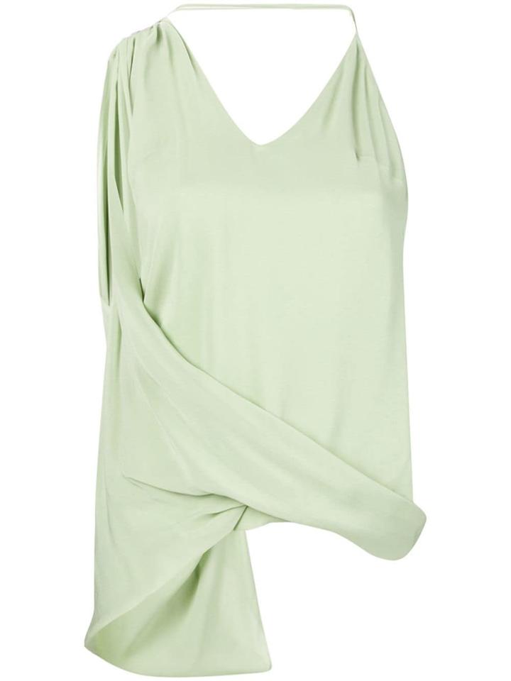 Jacquemus Asymmetric Gathered Top - Green