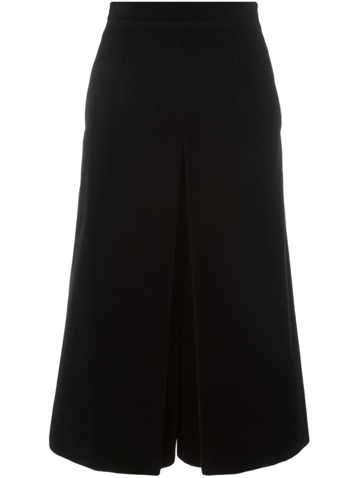 Saint Laurent Velour Culottes, Women's, Size: 40, Black, Silk/cotton