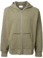 Simon Miller Zipped Hoodie, Men's, Size: 4, Green, Cotton
