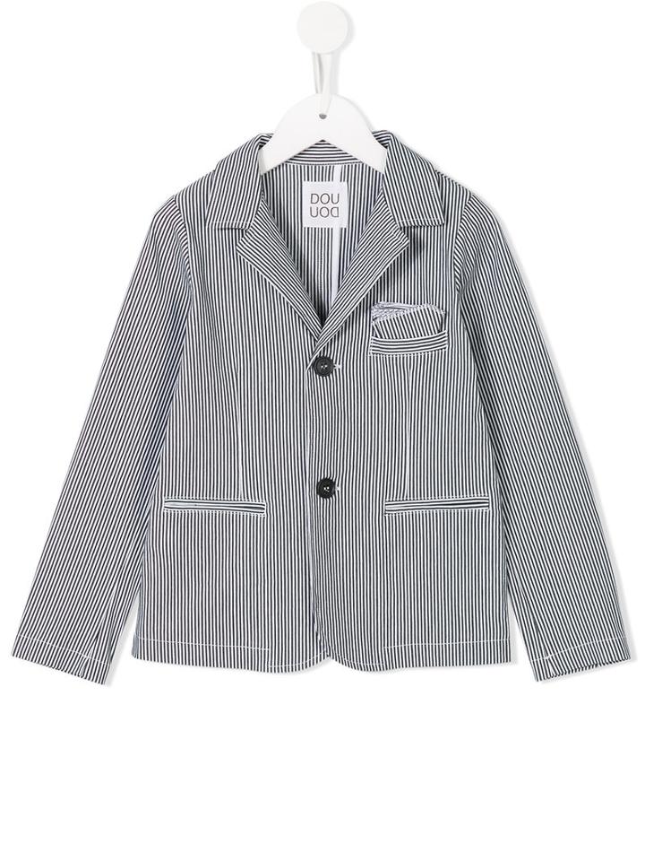 Douuod Kids Striped Blazer, Boy's, Size: 10 Yrs, Blue