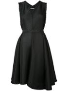 Issey Miyake Slant Pleated Dress - Black