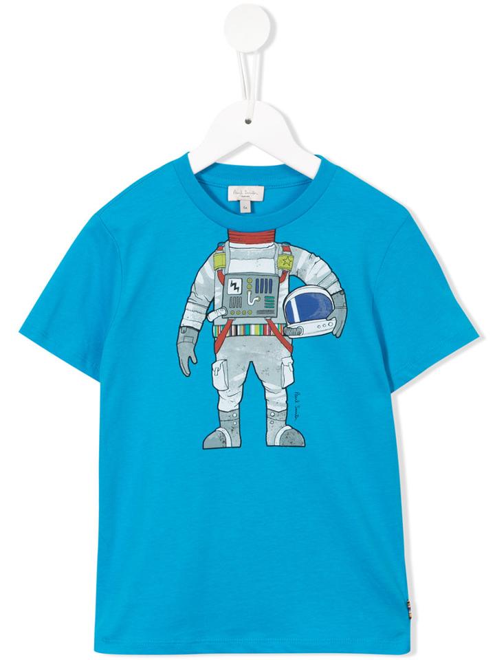 Paul Smith Junior Robot Print T-shirt, Boy's, Size: 8 Yrs, Blue