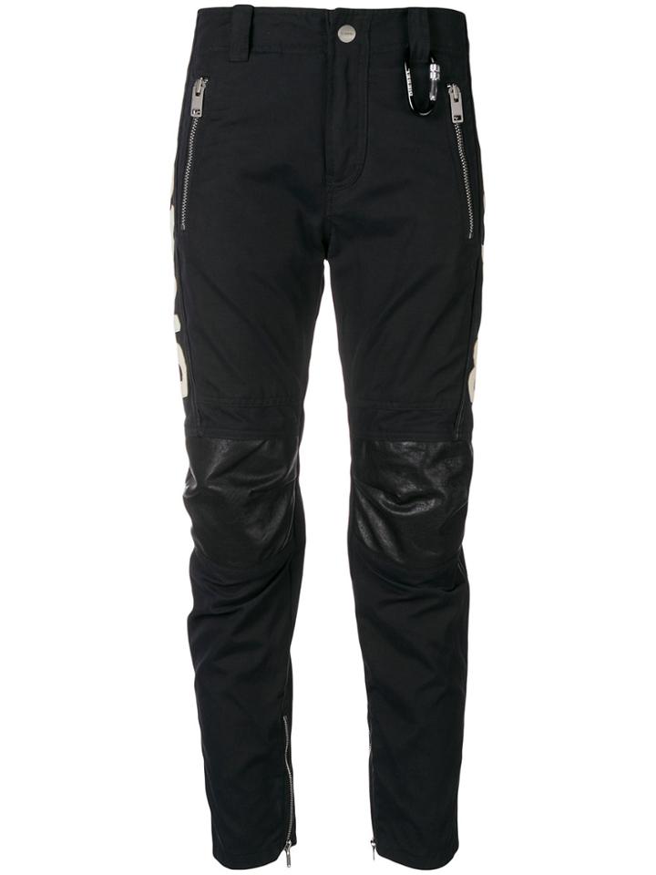 Diesel Fitted Biker Trousers - Black