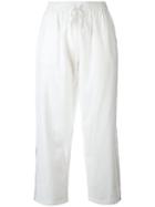 Mes Demoiselles - Cropped Trousers - Women - Cotton - 36, White, Cotton