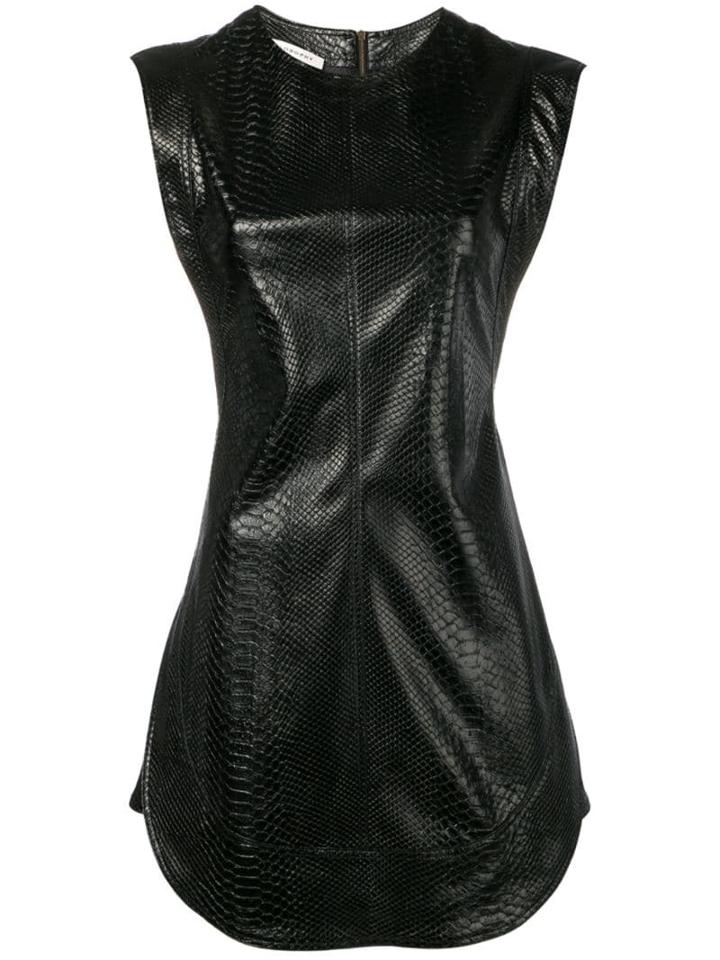 Philosophy Di Lorenzo Serafini Snakeskin Effect Mini Dress - Black