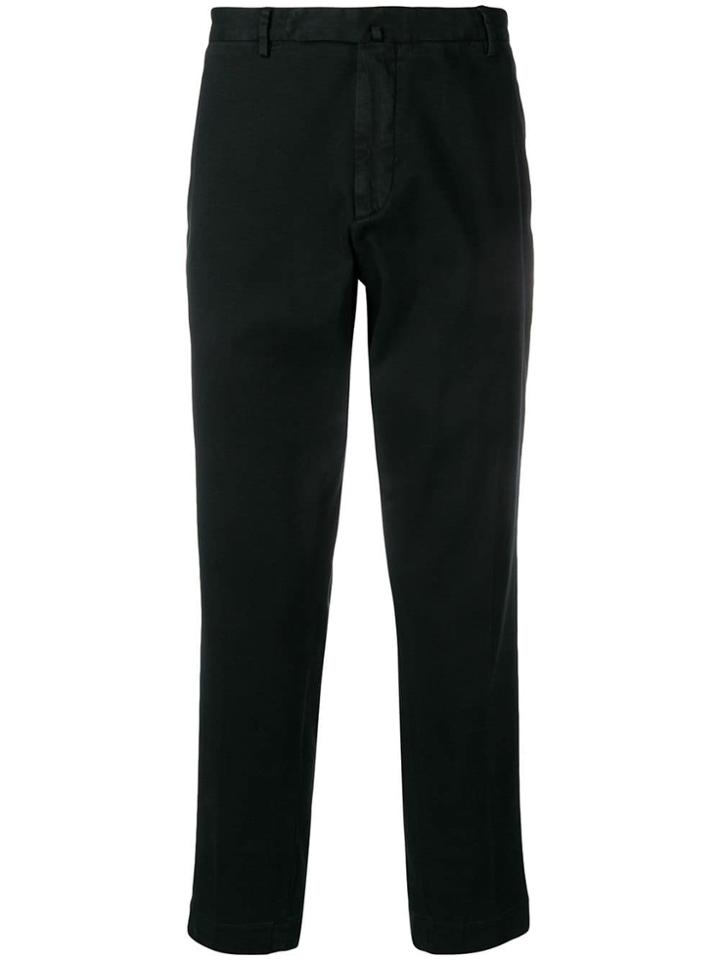 Dell'oglio Slim-fit Cropped Trousers - Black