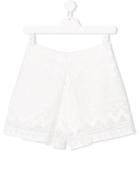 Dondup Kids Wavy Patterned Shorts - White