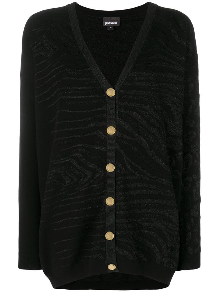Just Cavalli V-neck Cardigan - Black