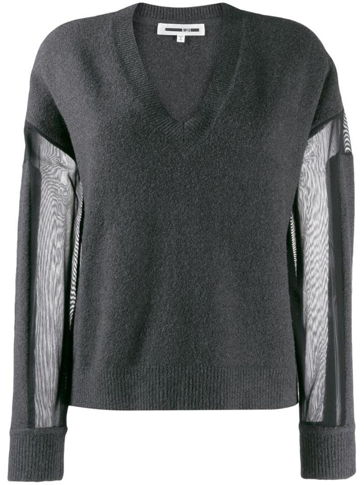 Mcq Alexander Mcqueen Sheer Panel Jumper - Grey