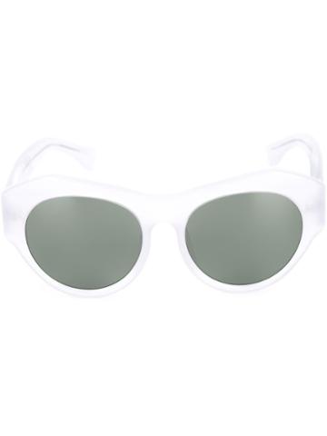 Linda Farrow Gallery '68' Sunglasses, Women's, White, Acetate