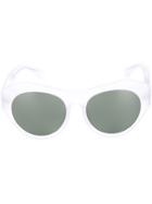 Linda Farrow Gallery '68' Sunglasses, Women's, White, Acetate