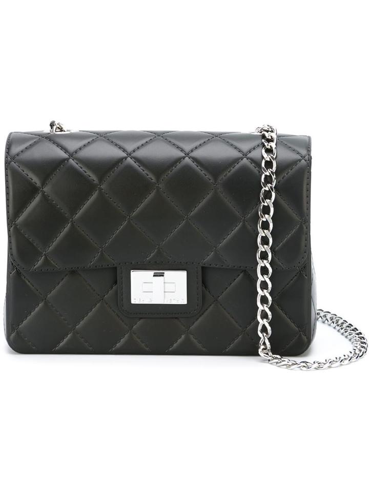 Designinverso Quilted Shoulder Bag, Women's, Black
