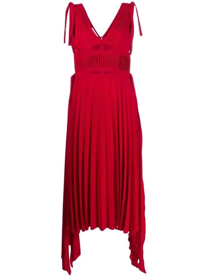 Atu Body Couture Asymmetric Hem Maxi Dress - Red
