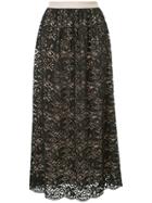 Han Ahn Soon High-waisted Scalloped Skirt - Black