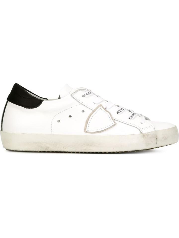 Philippe Model Classic Back Detail Sneakers, Women's, Size: 40, White, Rubber/leather