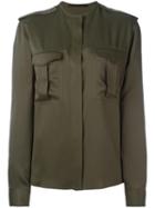 Haider Ackermann Cargo Pocket Shirt, Women's, Size: 36, Green, Acetate/rayon