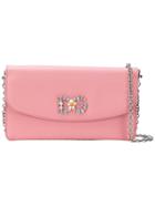 Dolce & Gabbana Crystal Embellished Chain Wallet - Pink